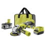 Ryobi One+ R18AG-140S Amoladora sin cable 18V 4.0 Ah Batería Cargador 2.0 A Bolsa de transporte